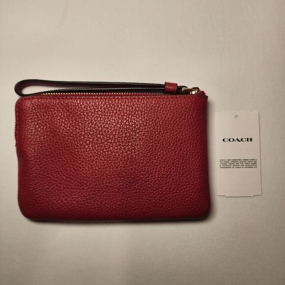 NWT Coach CZ529 Lunar New Year 2025 Corner Zip Wristlet YEAR OF SNAKE Red - Picture 3 of 3